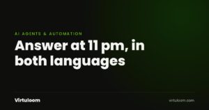 Branded cover: Answer at 11 pm, in both languages