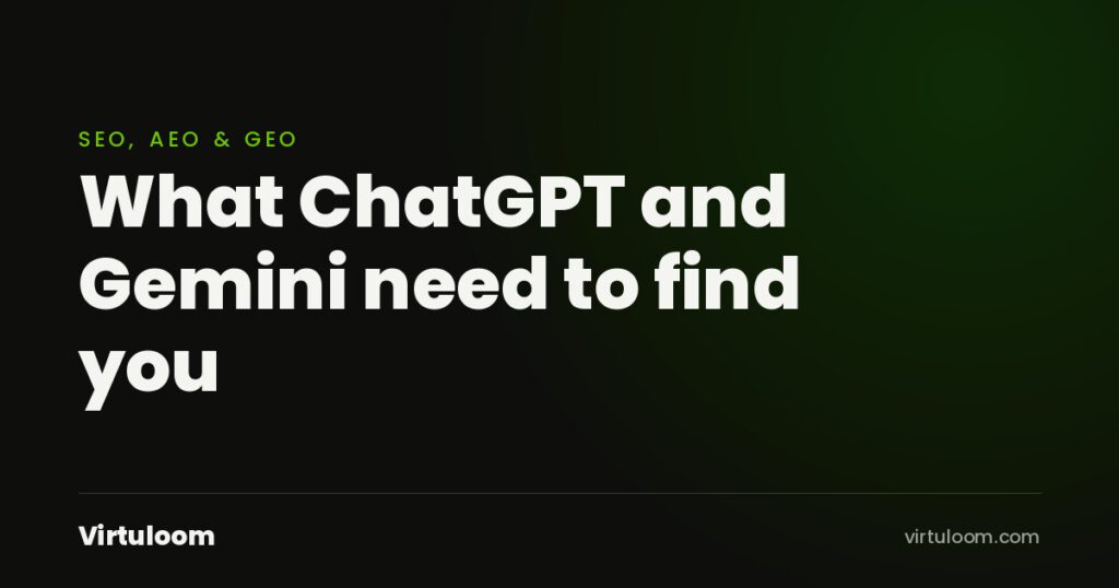 Branded cover: What ChatGPT and Gemini need to find you