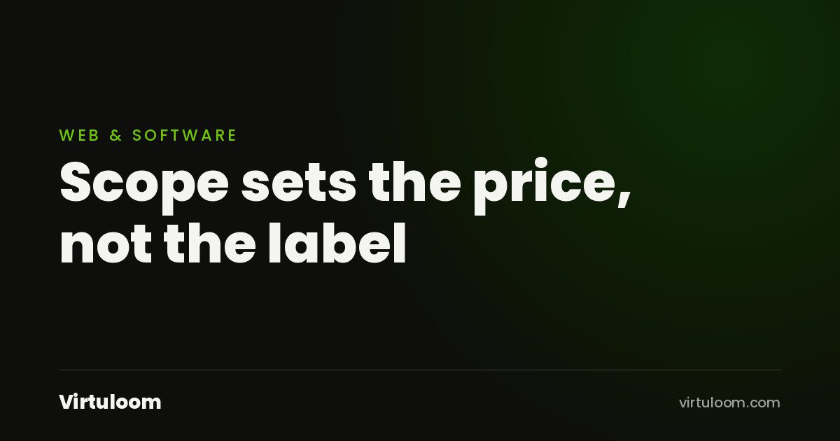 Cover for website cost in Dubai 2026: scope sets the price, not the label